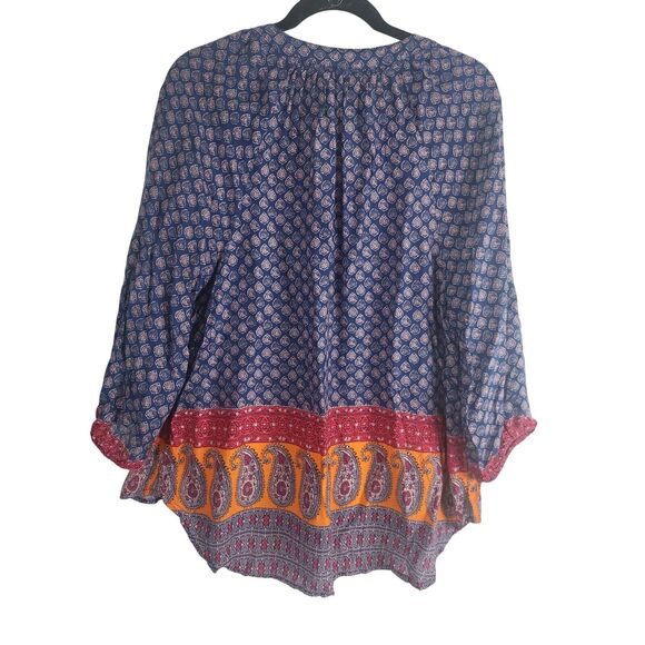 Soft Surroundings Blouse L Womens Light Weight Long Sleeve V Neck Pullover - Picture 8 of 11